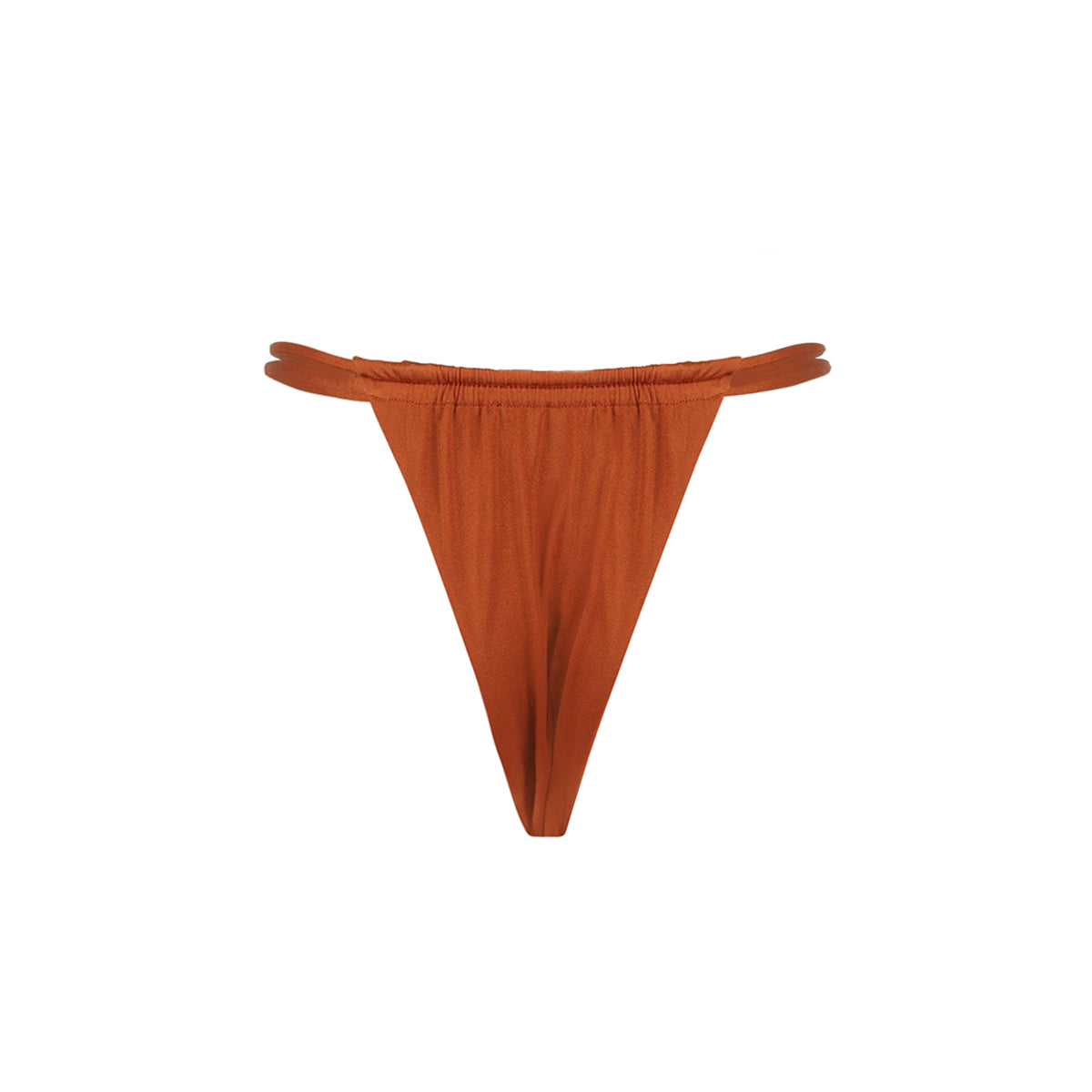 MAYA Copper Double Strapped Ruched Bikini Bottom