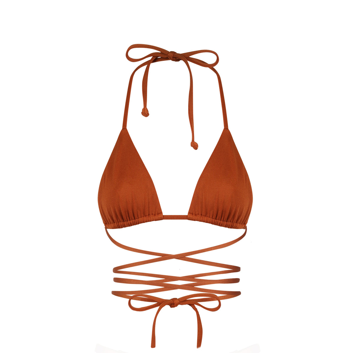 MAYA Copper Wrap Around Bikini Top