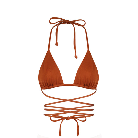 MAYA Copper Wrap Around Bikini Top